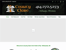 Tablet Screenshot of countyclare-inn.com